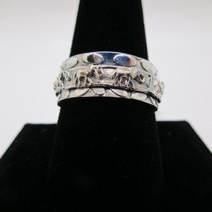 STERLING SILVER ELEPHANT SPINNER RING SIZE 10